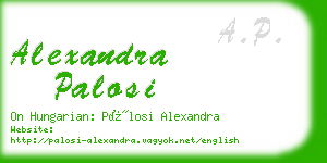 alexandra palosi business card